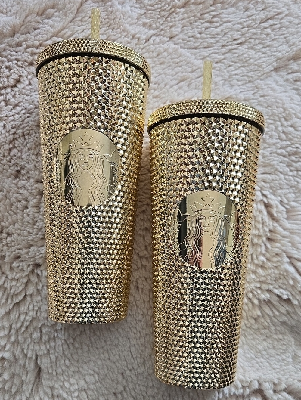 Starbucks Gold Studded Tumbler Pair - Shiny Gold